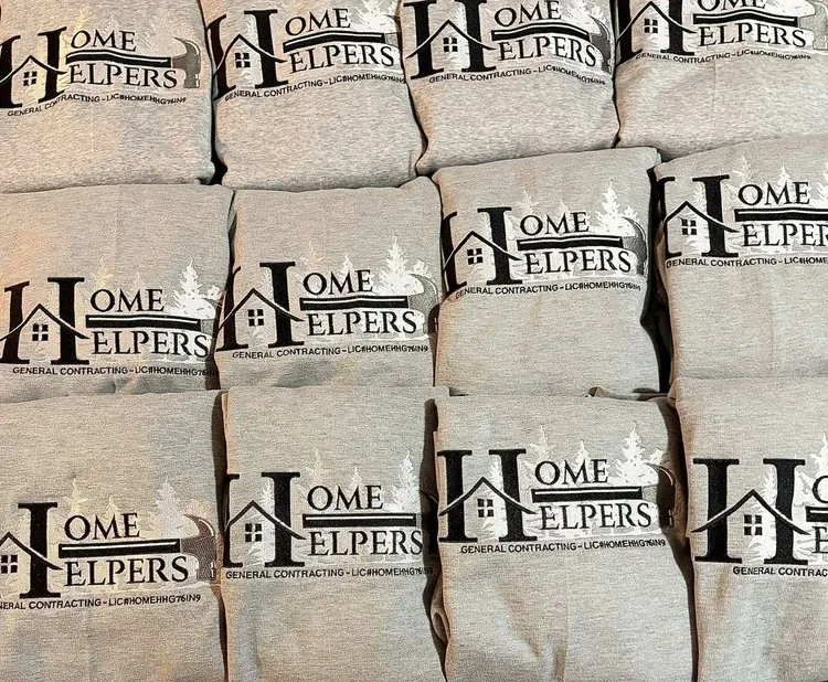 Bulk order of DTF-printed general contractor company tees